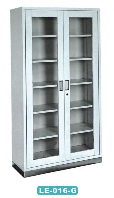 Stainless steel instruments cabinet with two doors